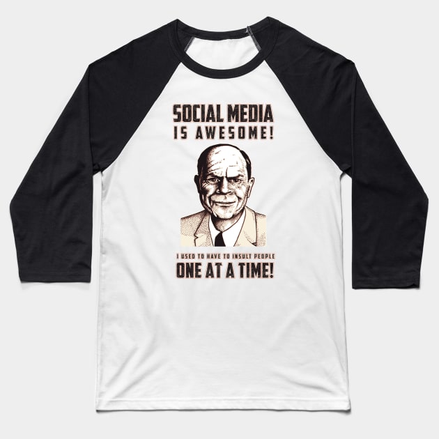 Social Media is Awesome Baseball T-Shirt by ranxerox79